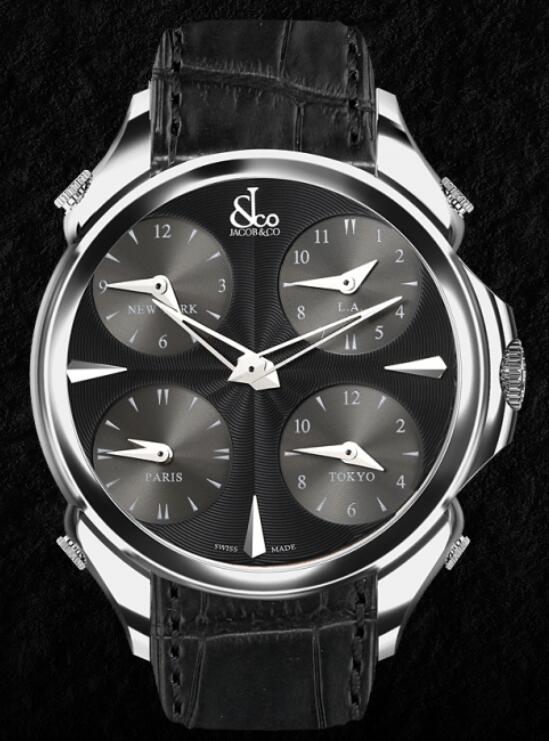 Jacob & Co PALATIAL FIVE TIME ZONE PZ500.10.NS.LA.A Replica watch - Click Image to Close